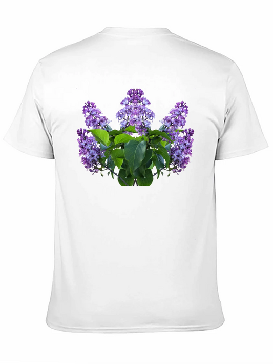Rebbecca Lilac Floral Print Black T-Shirt