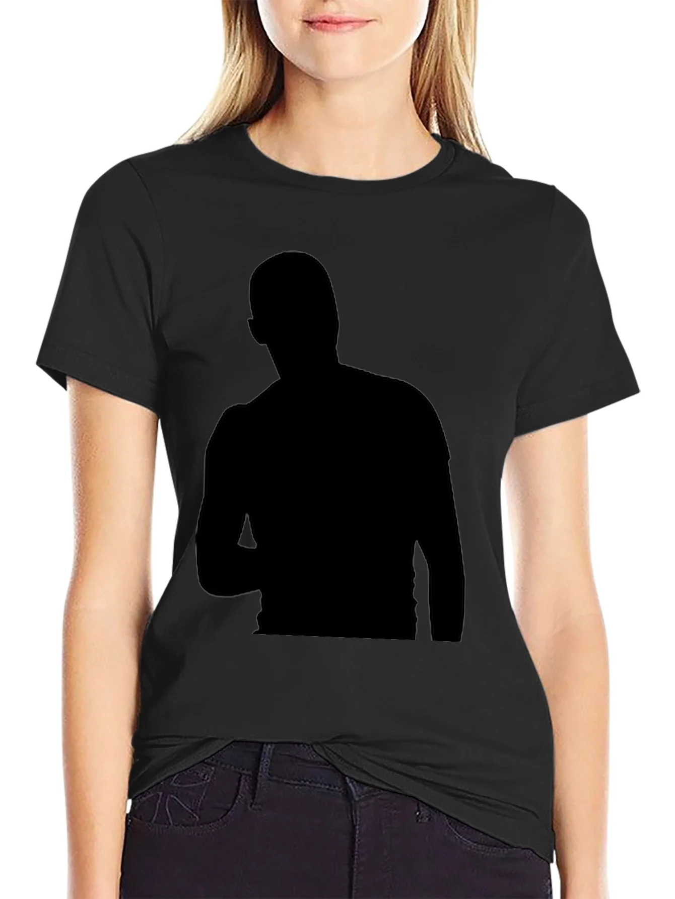 Rebbecca Mens Black Silhouette Graphic T-Shirt