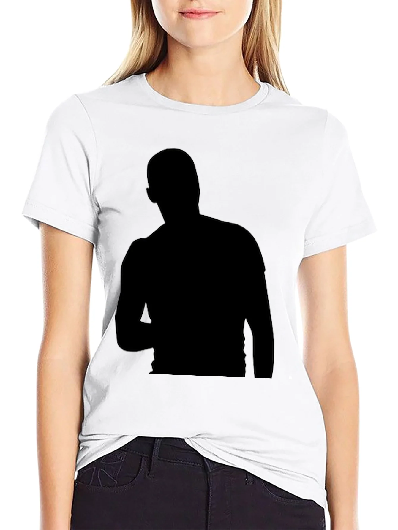 Rebbecca Mens Black Silhouette Graphic T-Shirt
