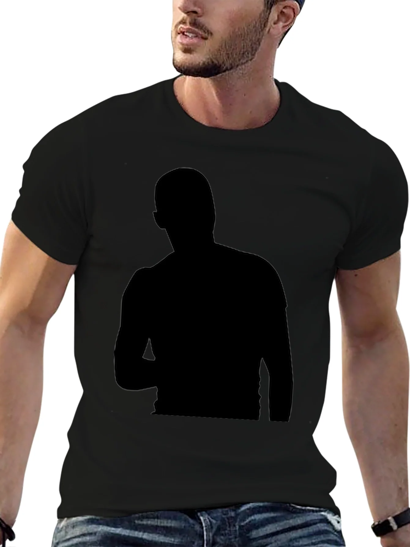 Rebbecca Mens Black Silhouette Graphic T-Shirt