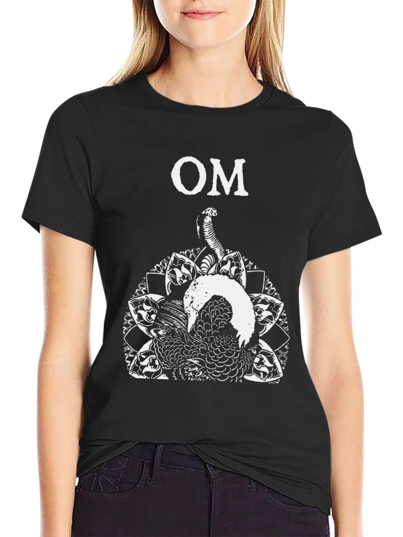 Rebbecca OM Snake Graphic Black T-Shirt