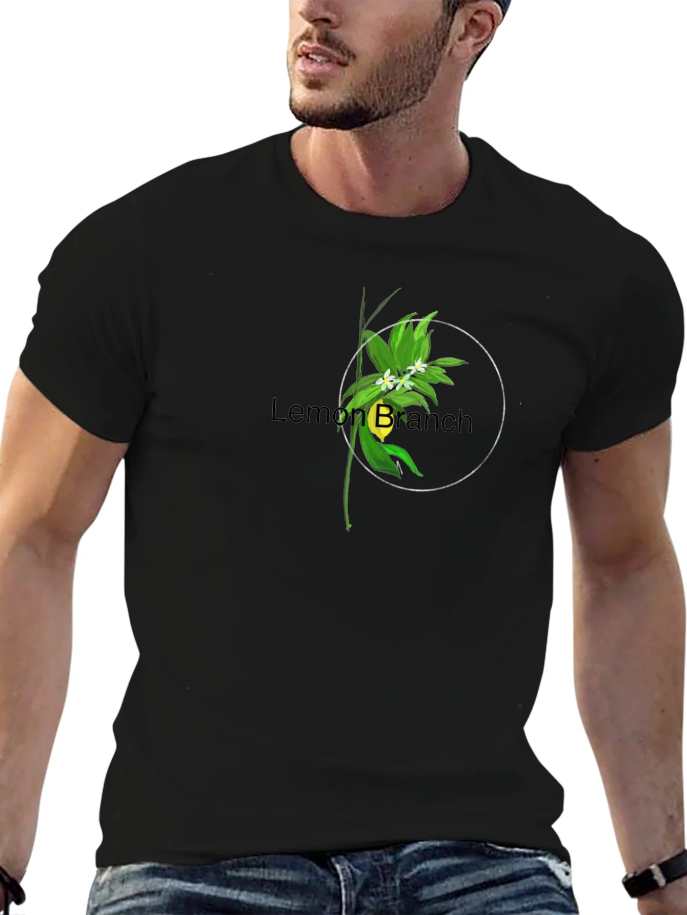 Rebbecca Lemon Branch Graphic Tee - Stylish Black T-Shirt