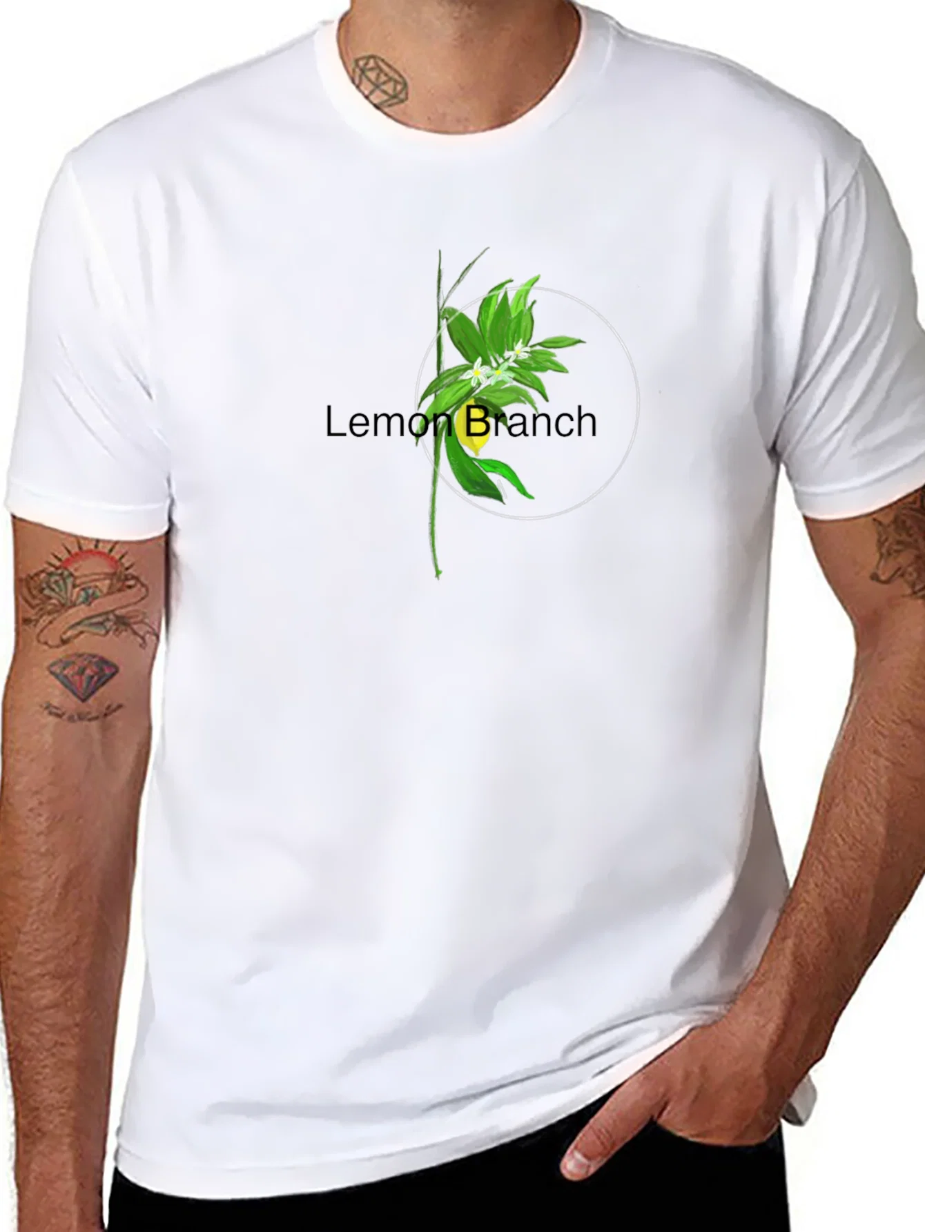 Rebbecca Lemon Branch Graphic Tee - Stylish Black T-Shirt