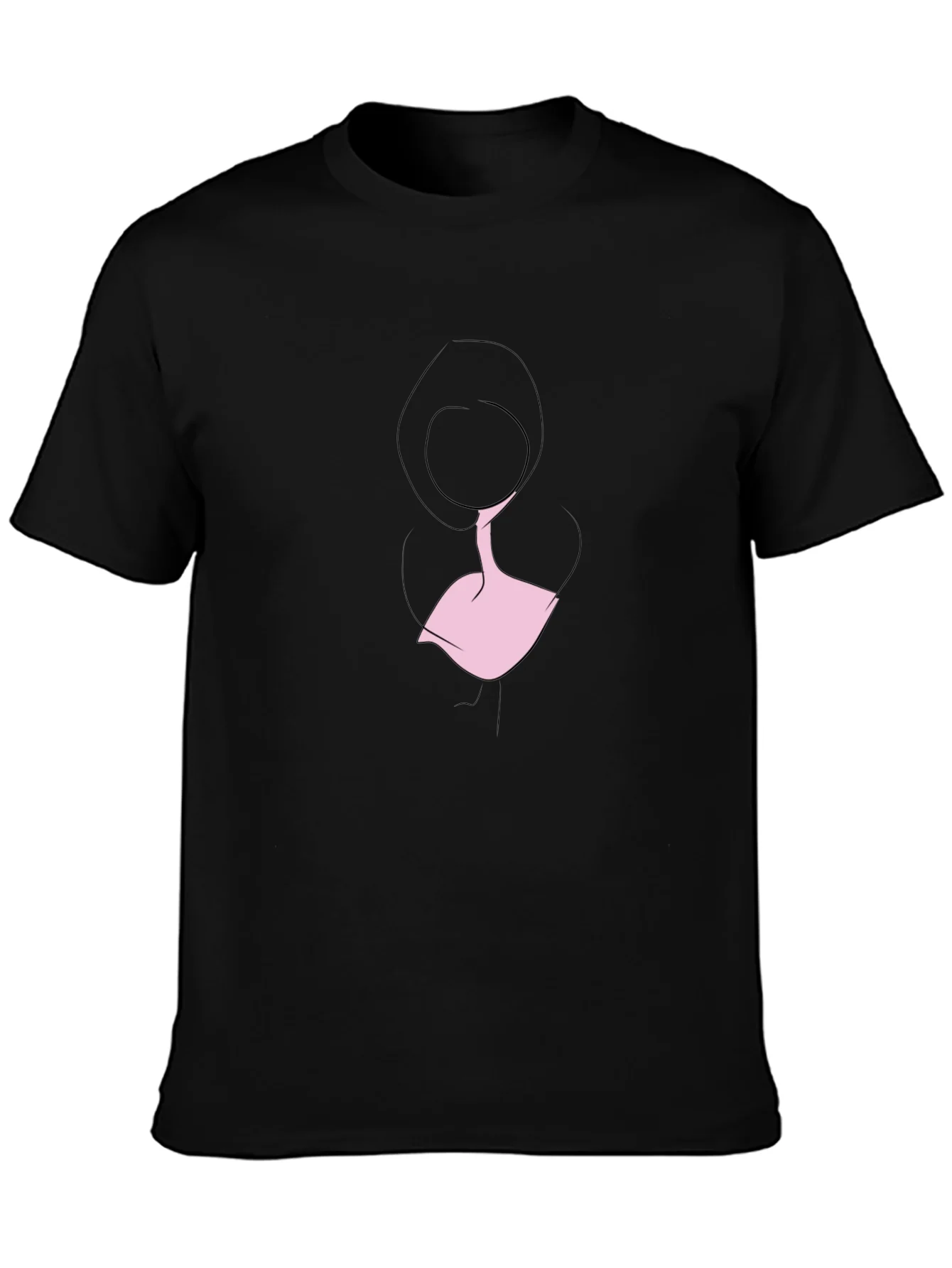 Rebbecca Minimalist Woman Silhouette Black T-Shirt