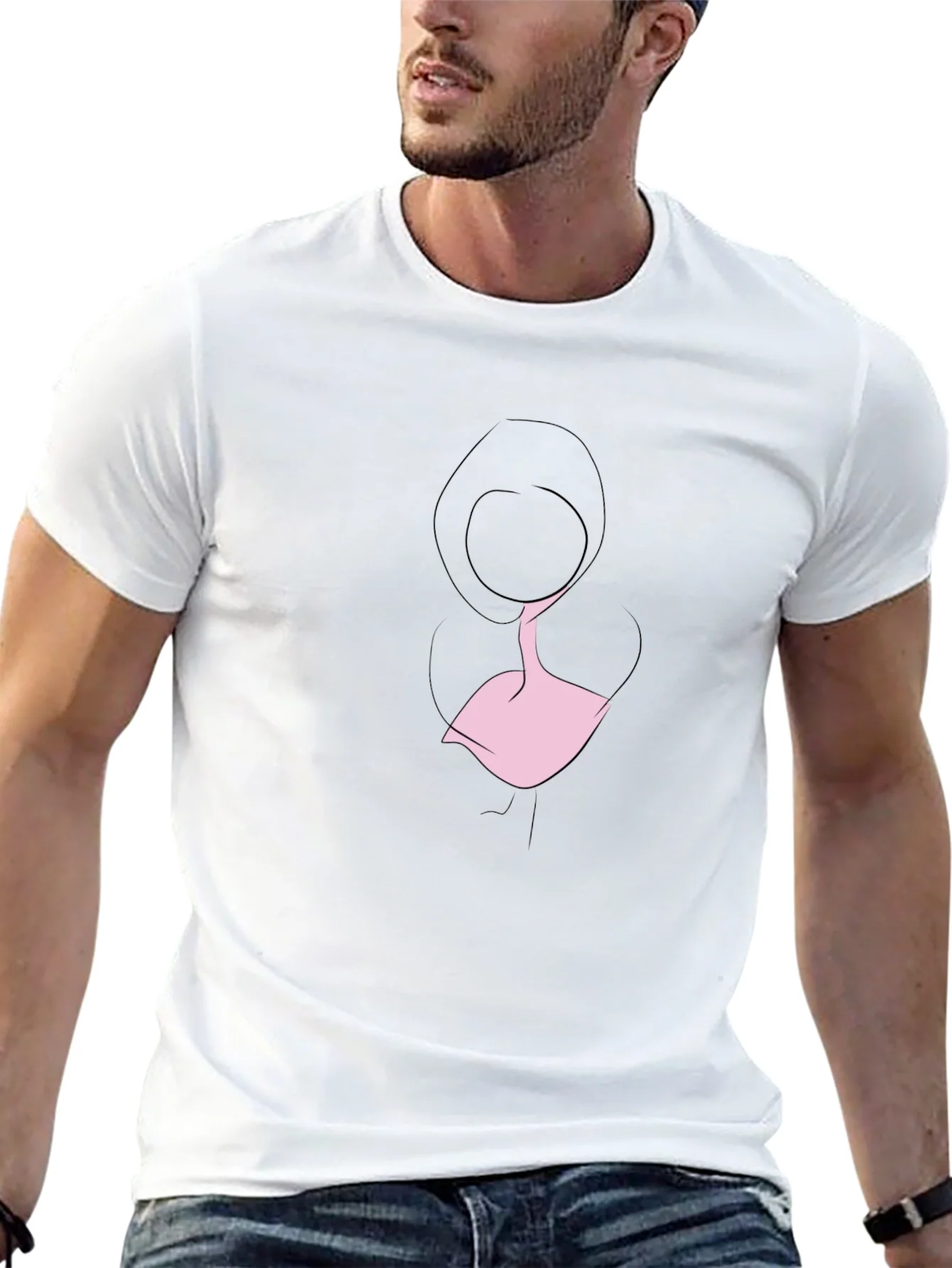 Rebbecca Minimalist Woman Silhouette Black T-Shirt