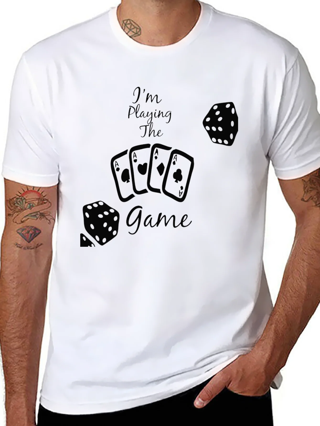 Camiseta Negra Juego de Azar