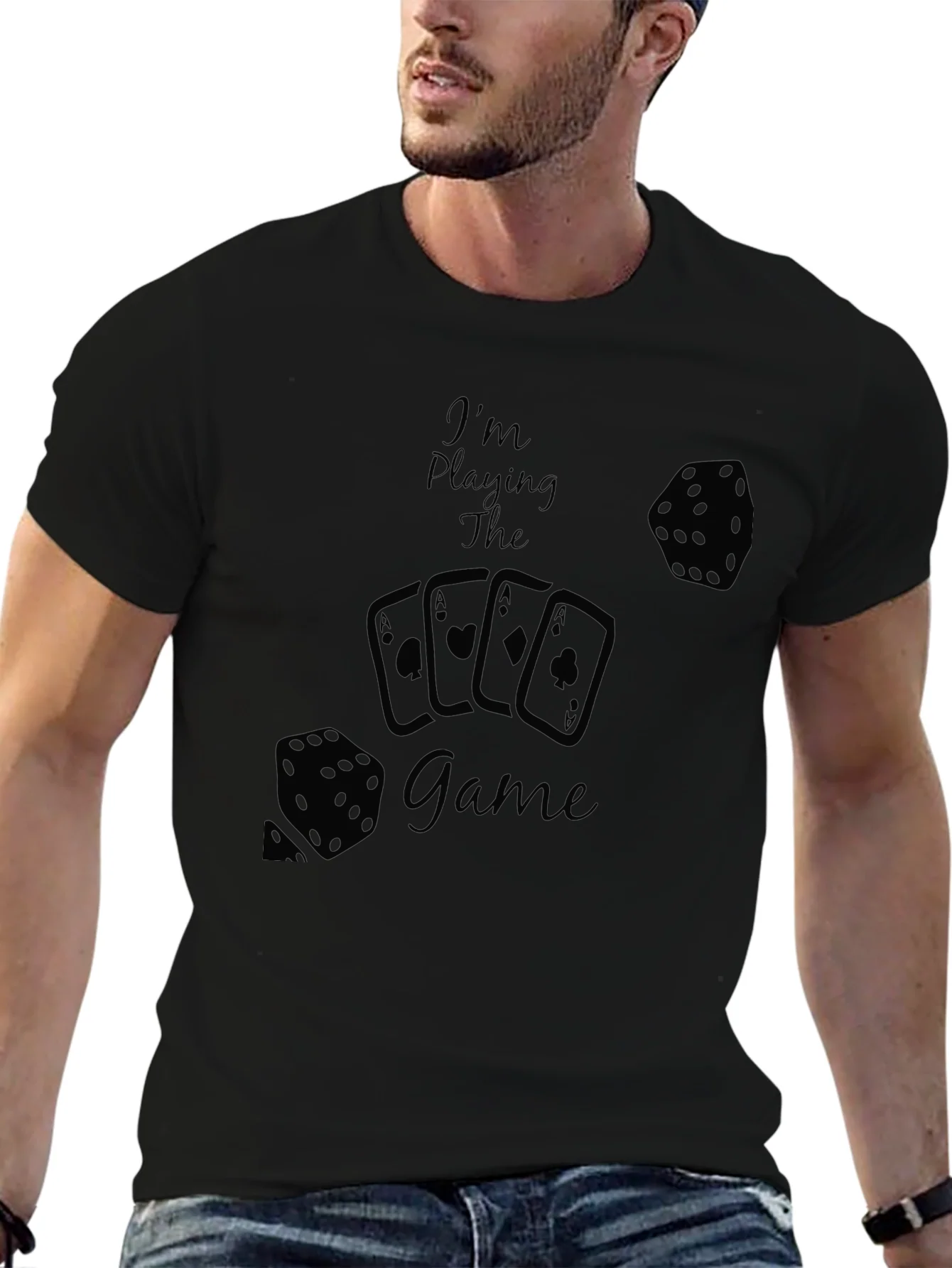 Camiseta Negra Juego de Azar