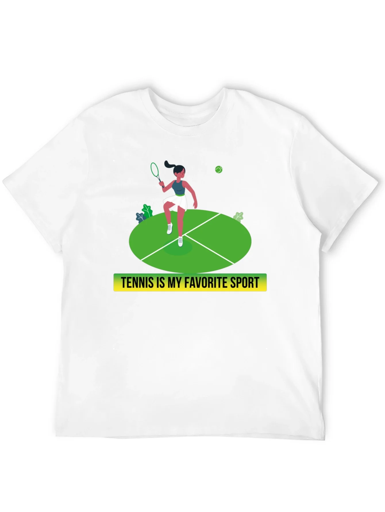 Camiseta Negra: Tenis mi Deporte Favorito