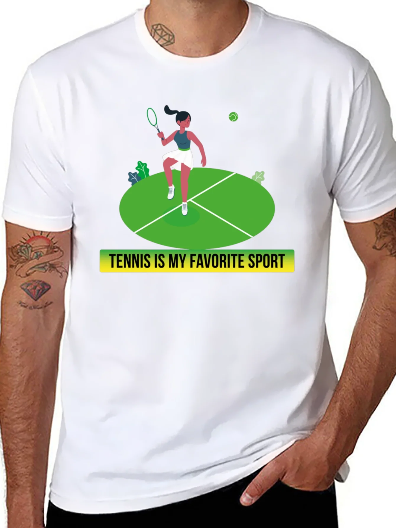 Camiseta Negra: Tenis mi Deporte Favorito
