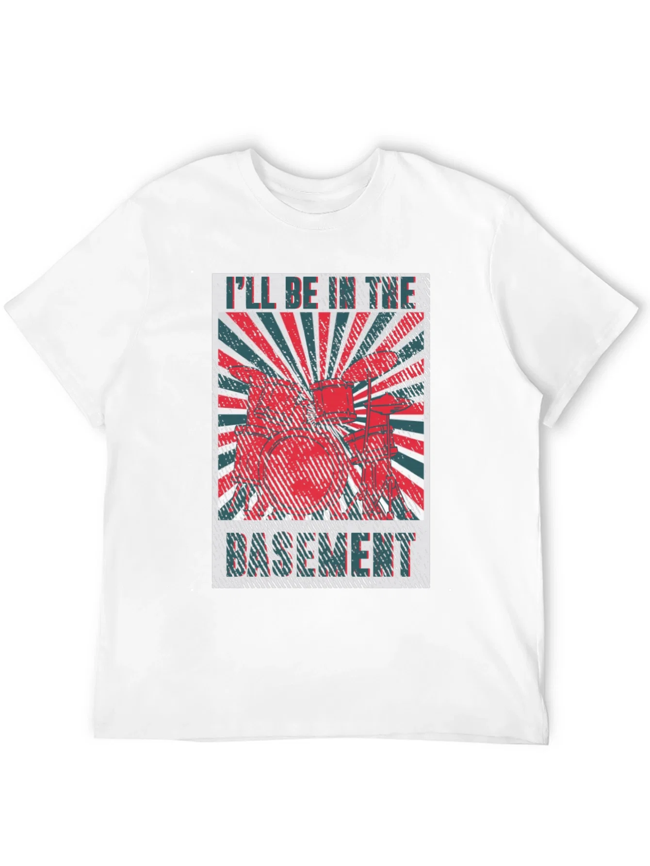 Rebbecca Ill Be in the Basement Drum Set T-Shirt