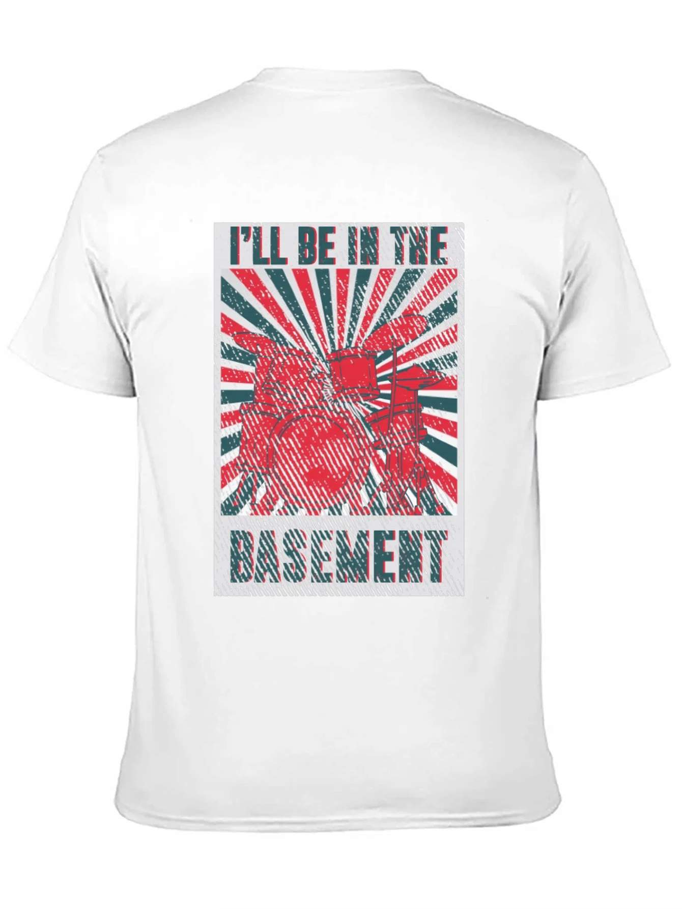 Rebbecca Ill Be in the Basement Drum Set T-Shirt
