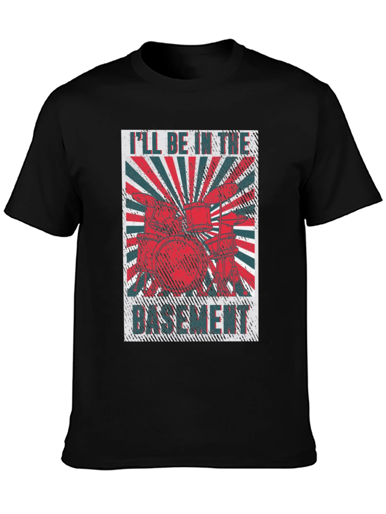Rebbecca Ill Be in the Basement Drum Set T-Shirt