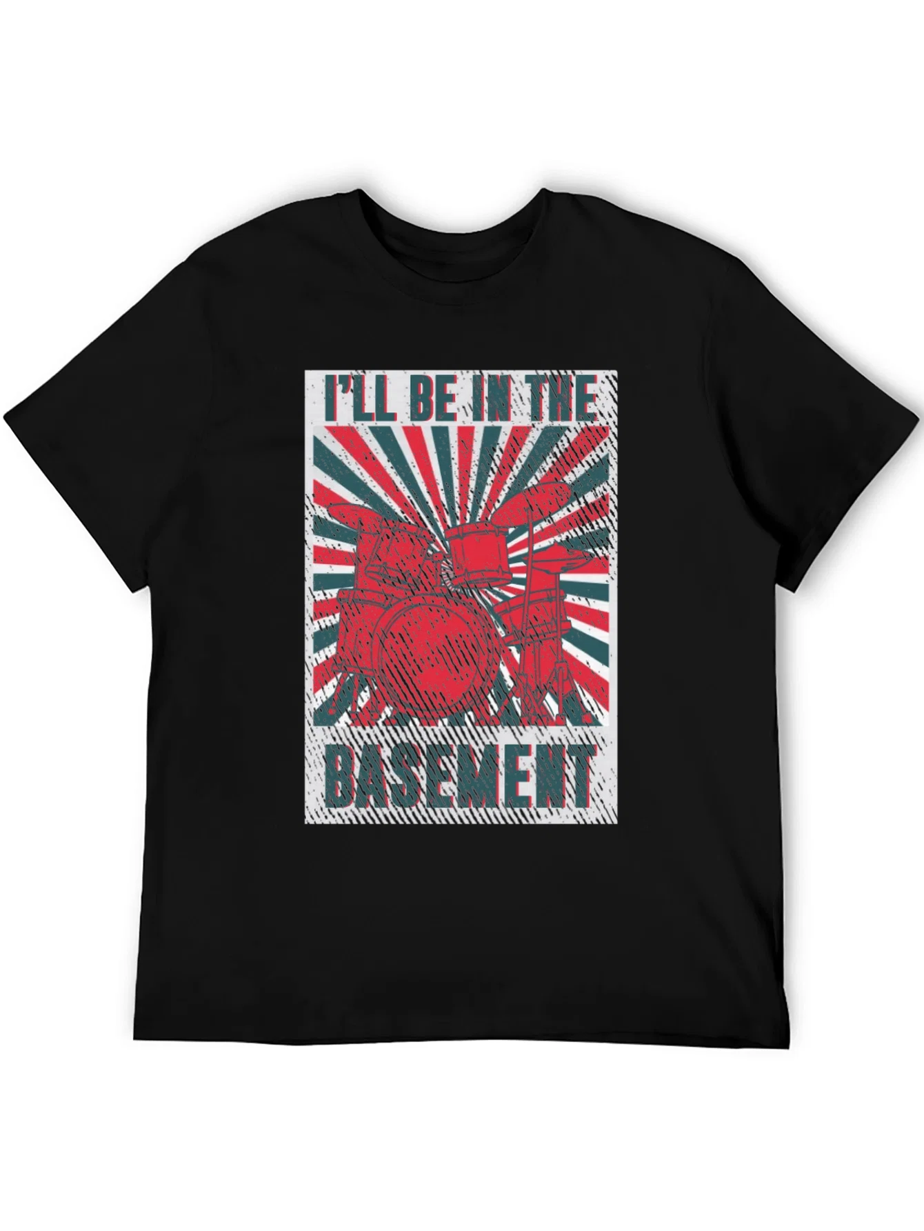 Rebbecca Ill Be in the Basement Drum Set T-Shirt