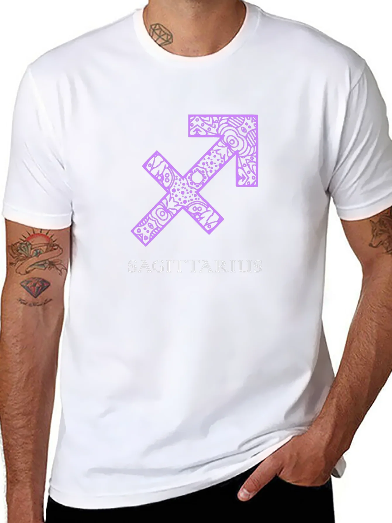 Rebbecca Sagittarius Zodiac Graphic Tee - Black