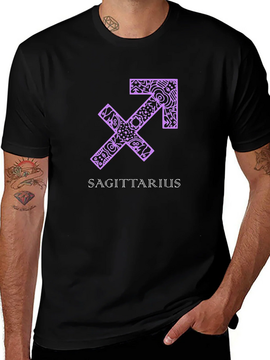 Rebbecca Sagittarius Zodiac Graphic Tee - Black
