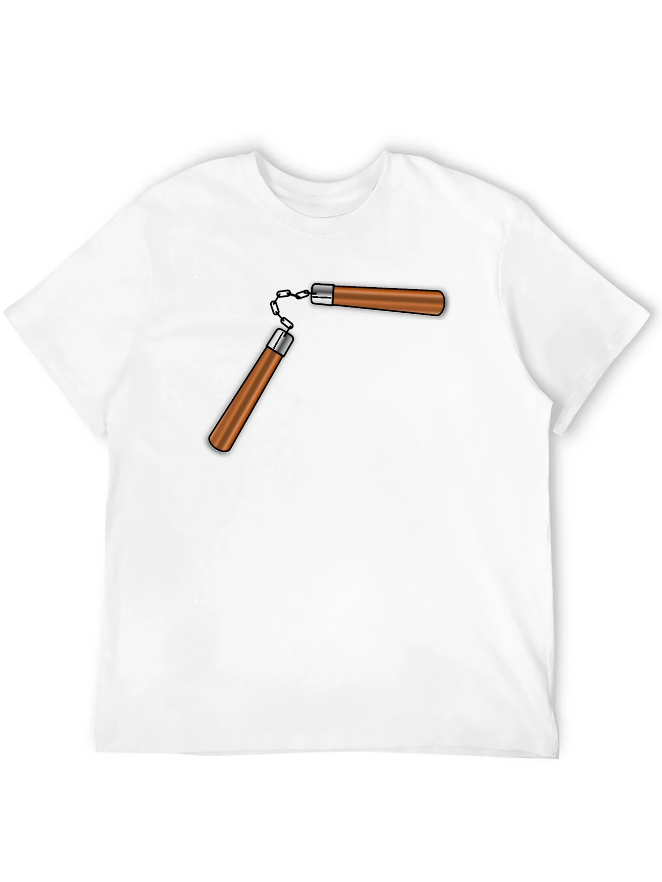 Camiseta Negra con Dise?o Nunchaku