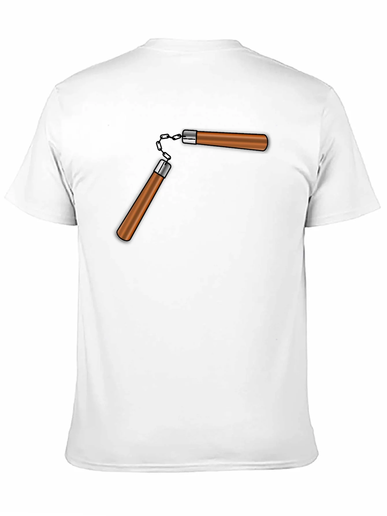 Camiseta Negra con Dise?o Nunchaku