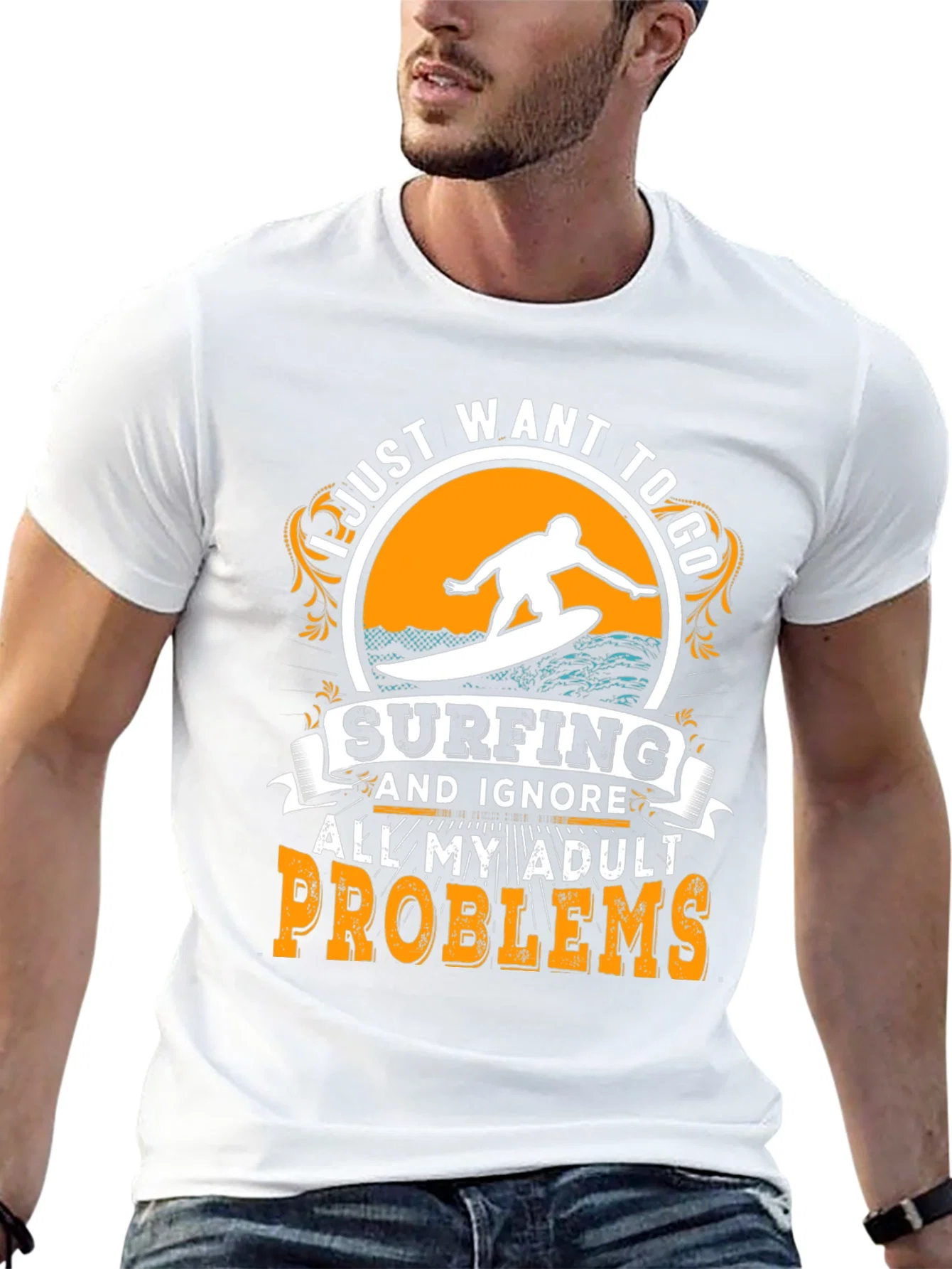 Rebbecca Surfing T-Shirt: Ignore Adult Problems