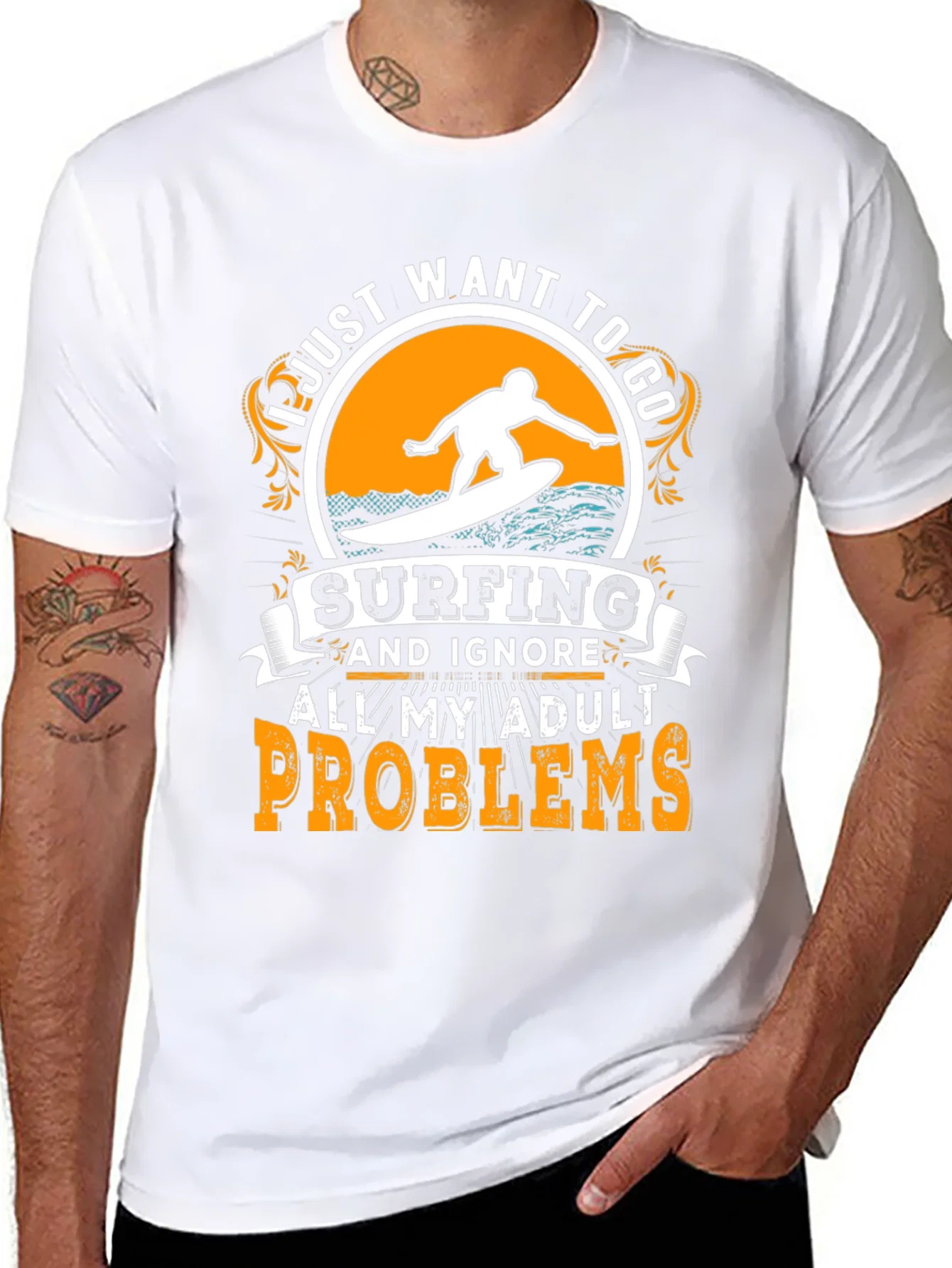 Rebbecca Surfing T-Shirt: Ignore Adult Problems