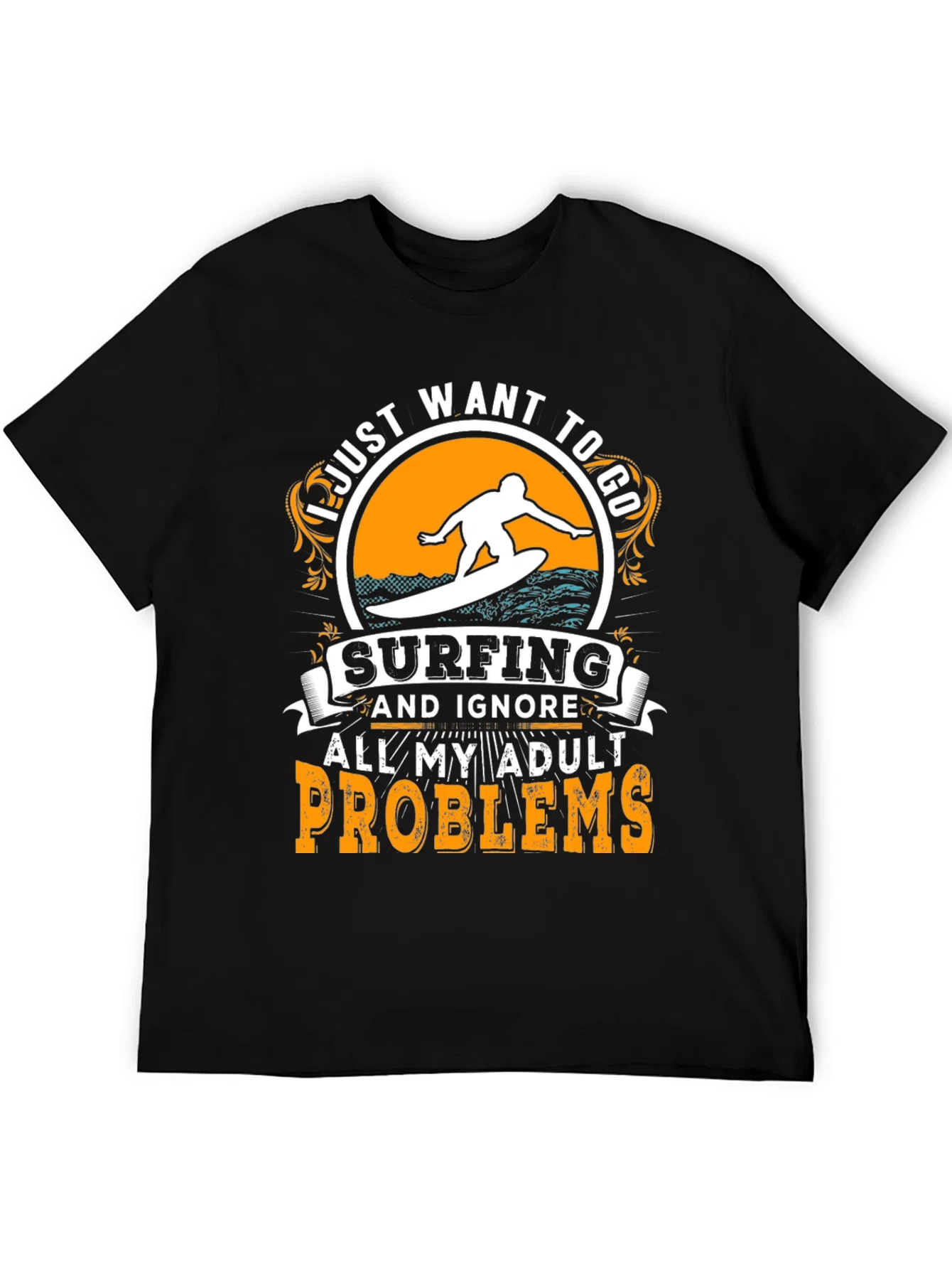 Rebbecca Surfing T-Shirt: Ignore Adult Problems