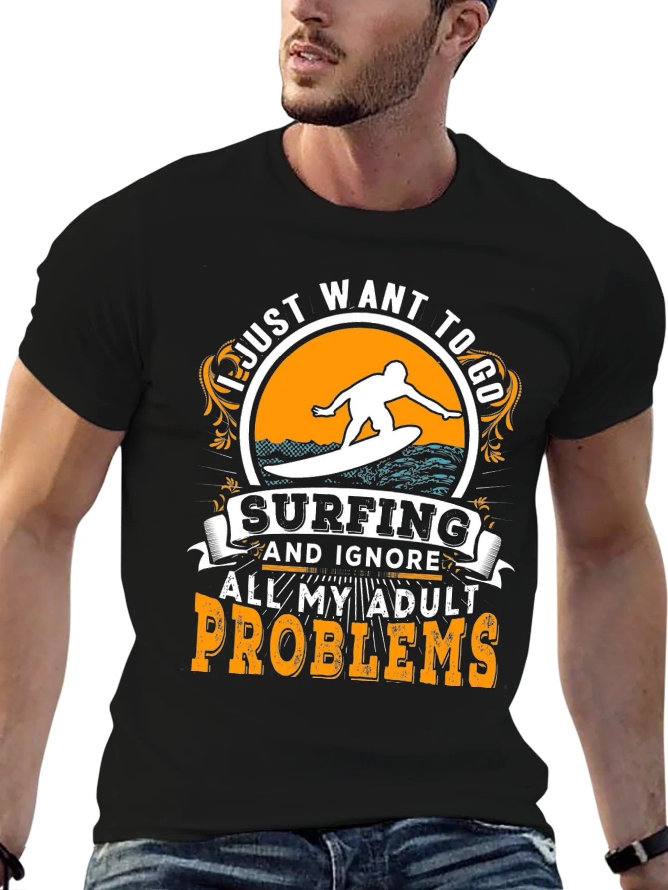 Rebbecca Surfing T-Shirt: Ignore Adult Problems