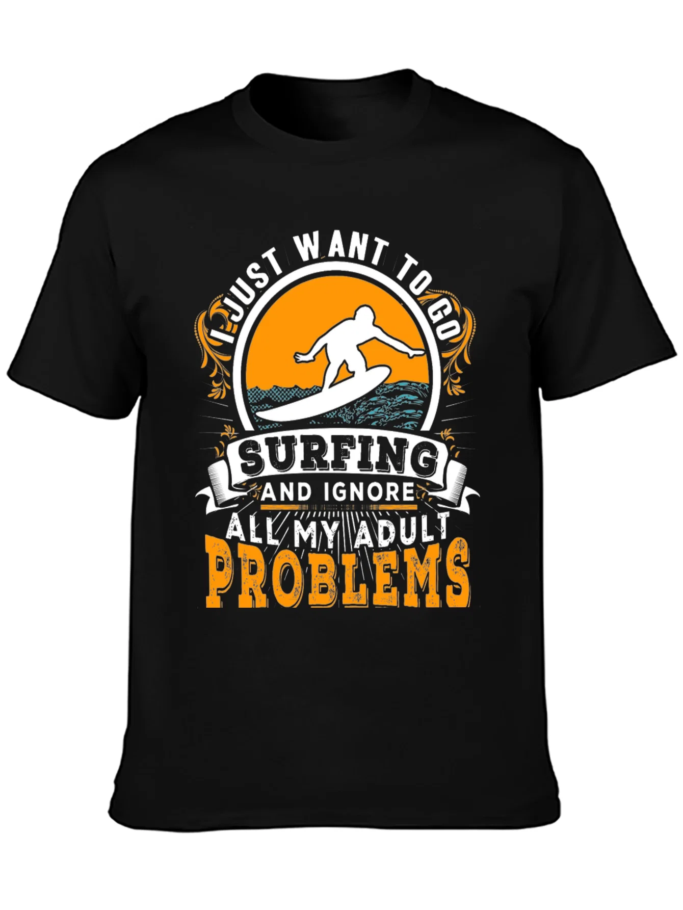 Rebbecca Surfing T-Shirt: Ignore Adult Problems