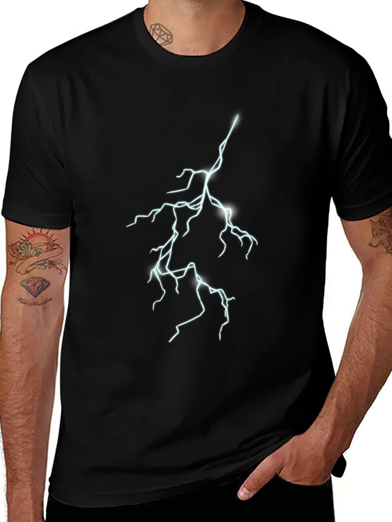 Camiseta Negra Rayo El¨¦ctrico