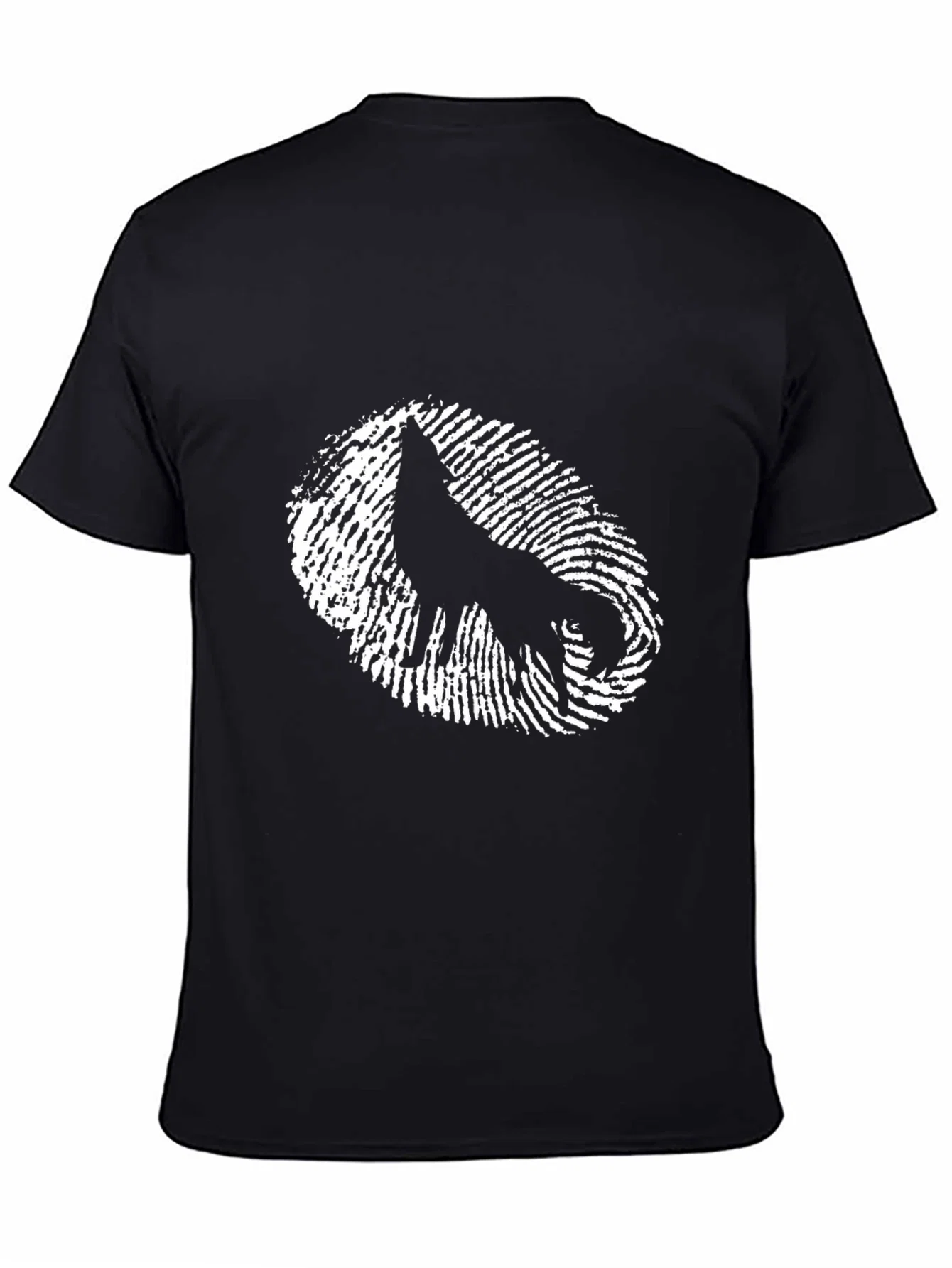 Rebbecca Wolf Fingerprint Graphic Tee - Cool Black T-Shirt