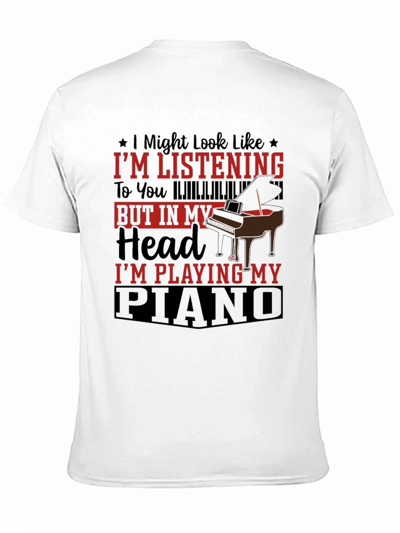 Rebbecca Piano Lover Tee: Im Playing My Piano