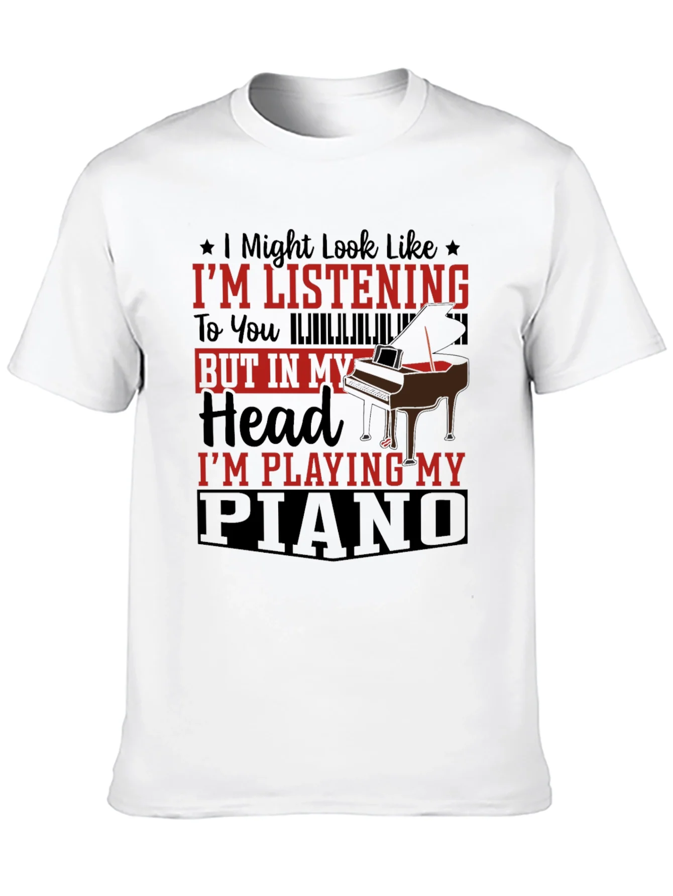 Rebbecca Piano Lover Tee: Im Playing My Piano