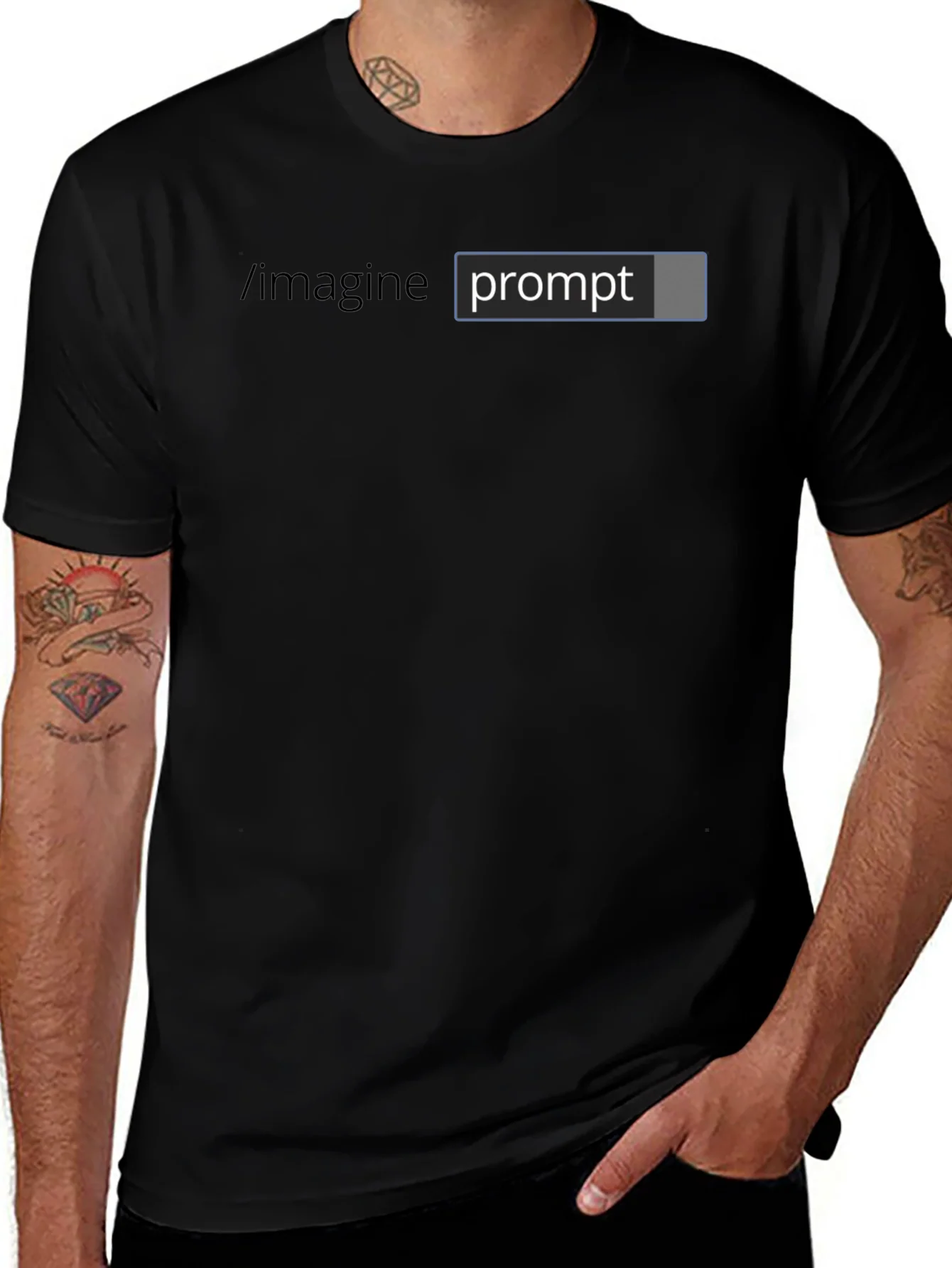 Camiseta Negra /imagine prompt Dise?o Creativo