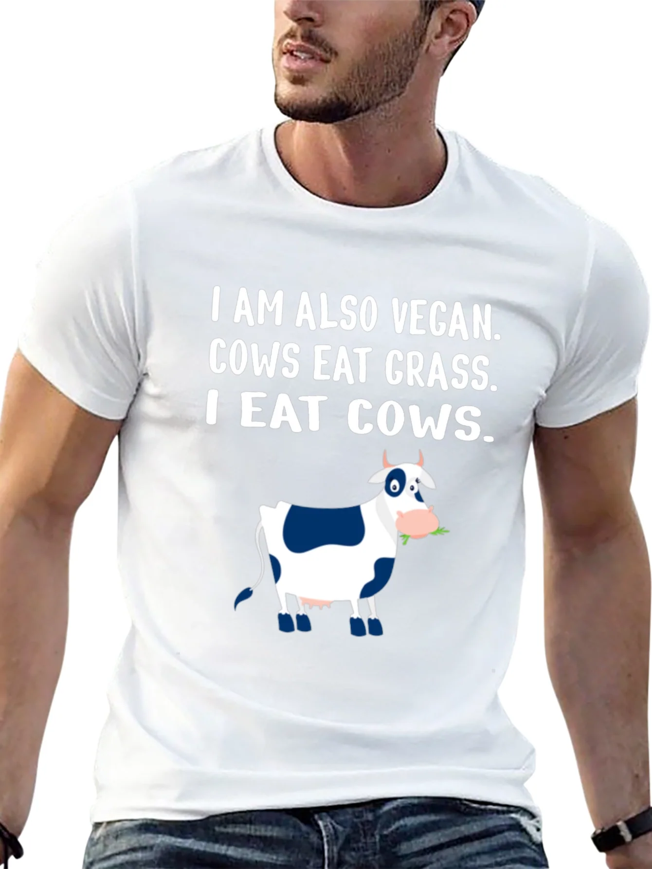 Camiseta Vegana Humor¨ªstica - Yo Tambi¨¦n Como Vacas