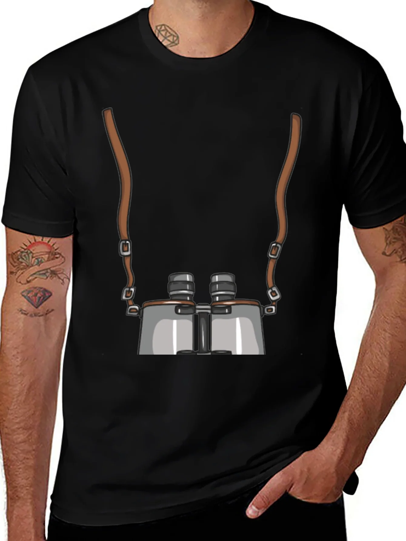 Camiseta Hombre Binoculares Dise?o Original