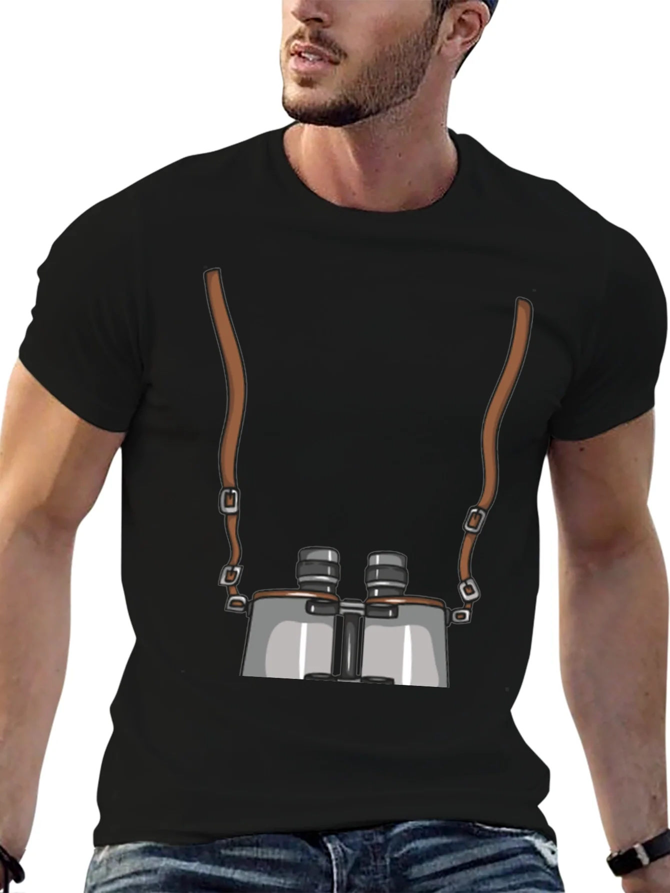 Camiseta Hombre Binoculares Dise?o Original