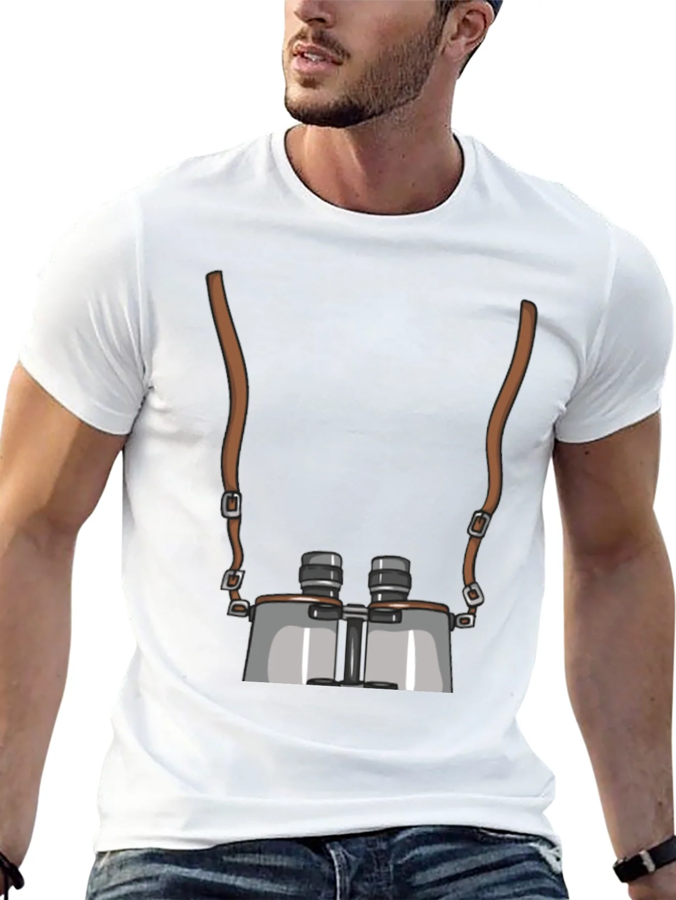 Camiseta Hombre Binoculares Dise?o Original