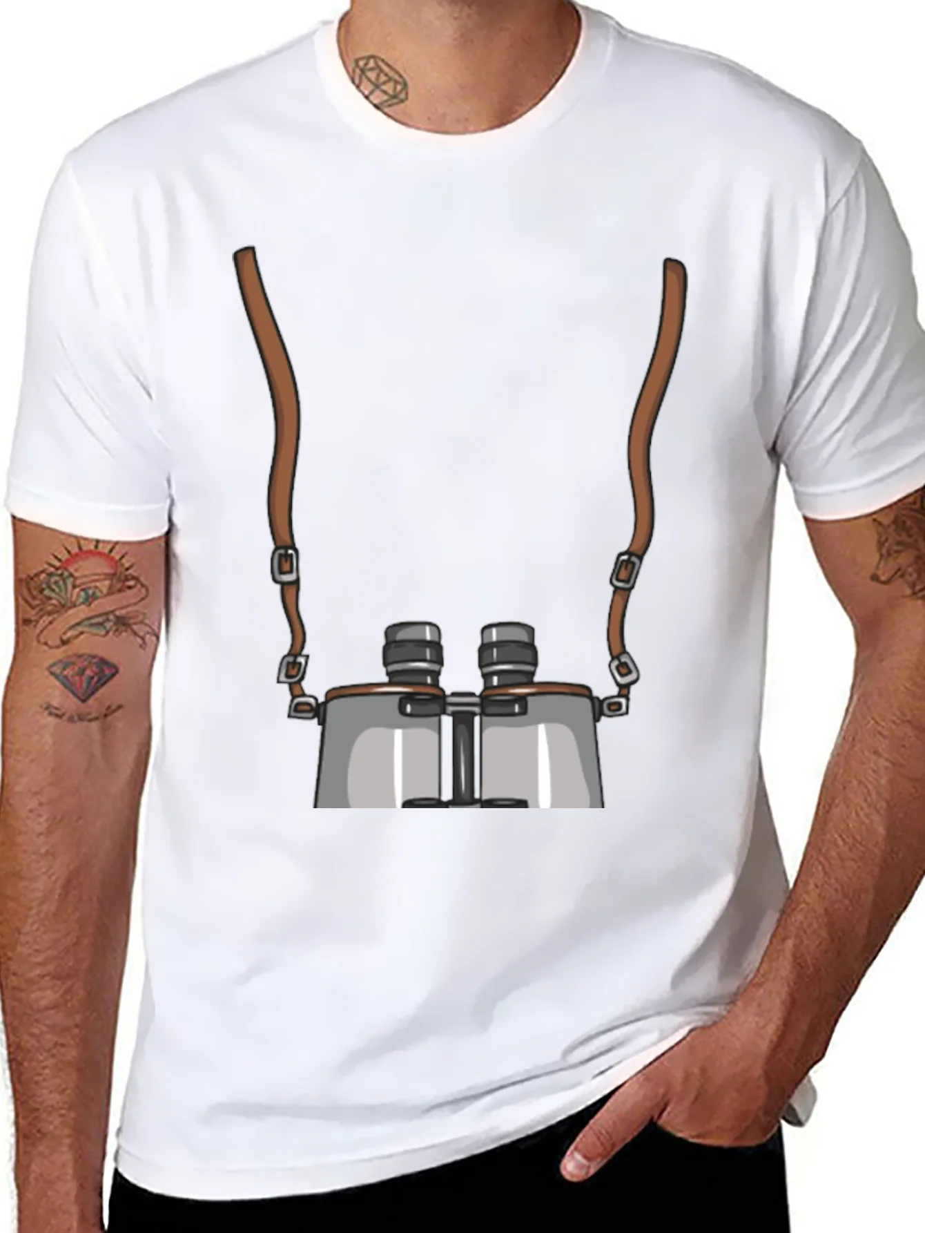 Camiseta Hombre Binoculares Dise?o Original