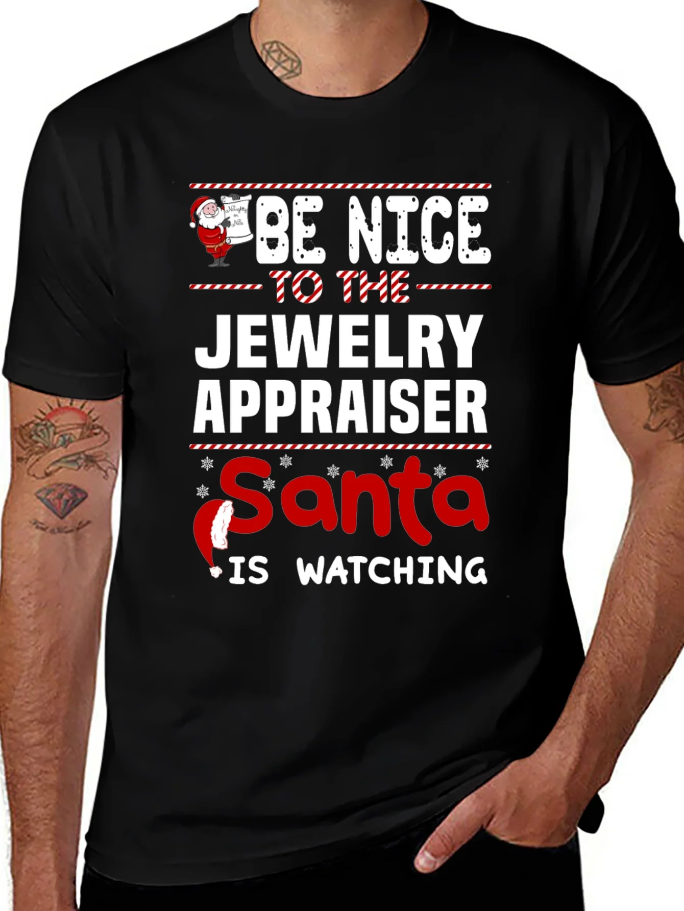 Rebbecca Funny Jewelry Appraiser Santa Christmas T-Shirt