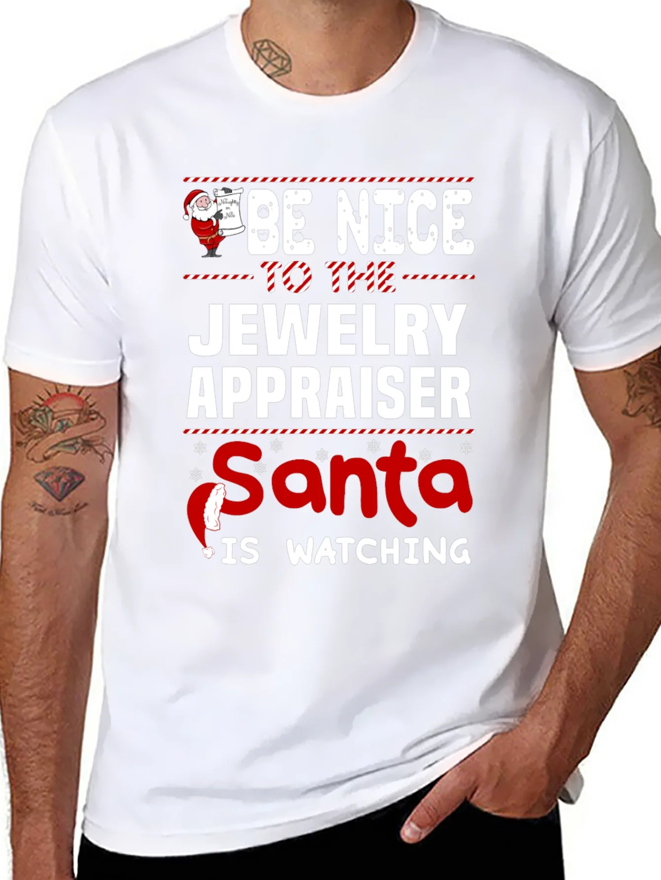 Rebbecca Funny Jewelry Appraiser Santa Christmas T-Shirt