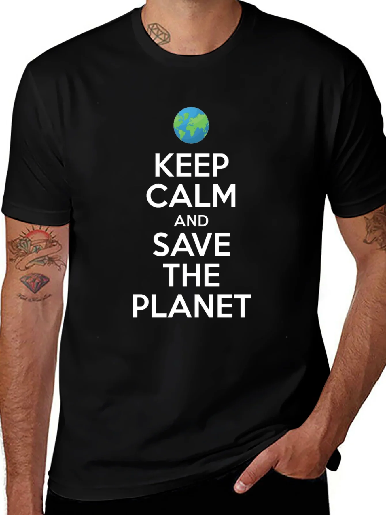 Rebbecca Keep Calm Save The Planet Graphic Tee