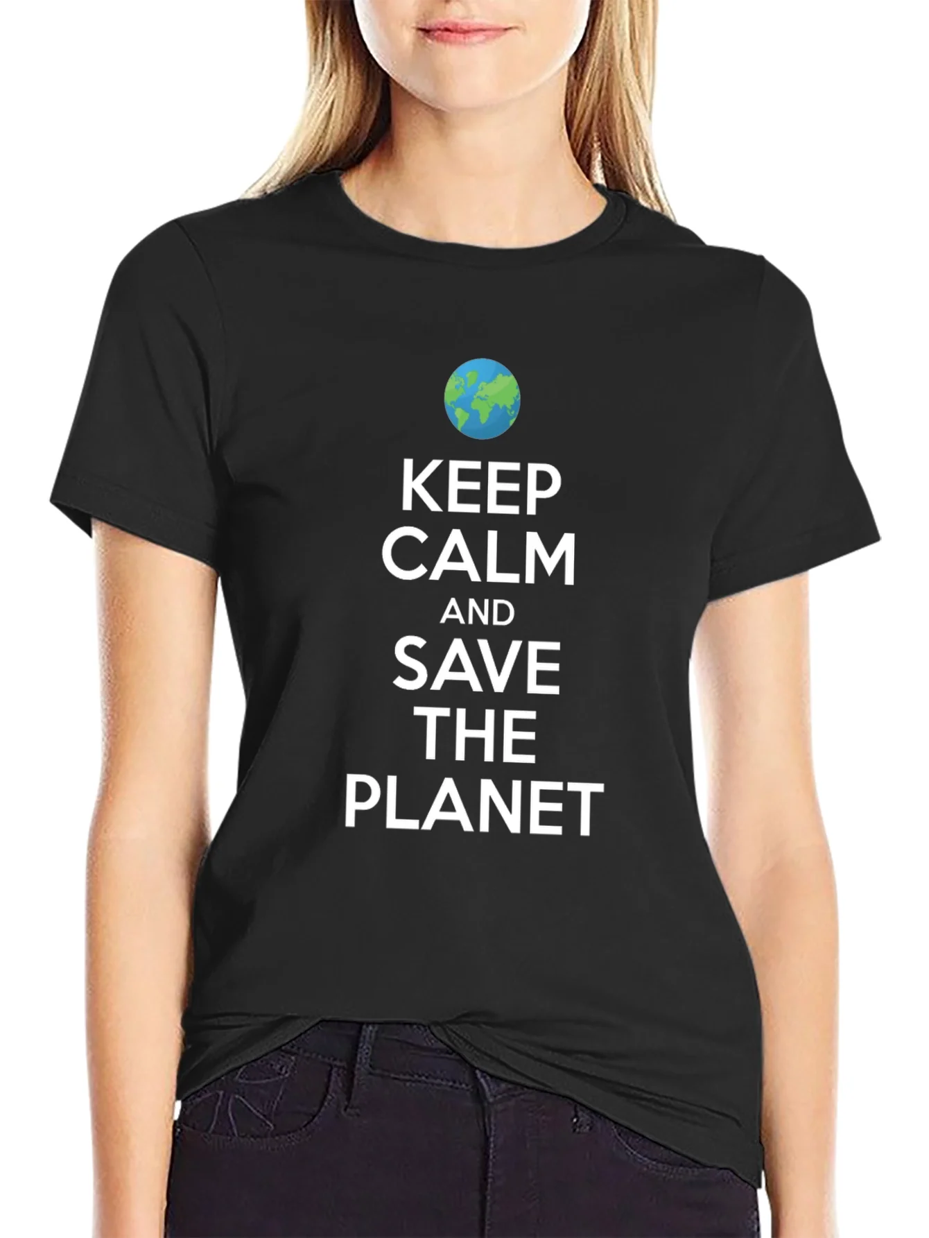Rebbecca Keep Calm Save The Planet Graphic Tee
