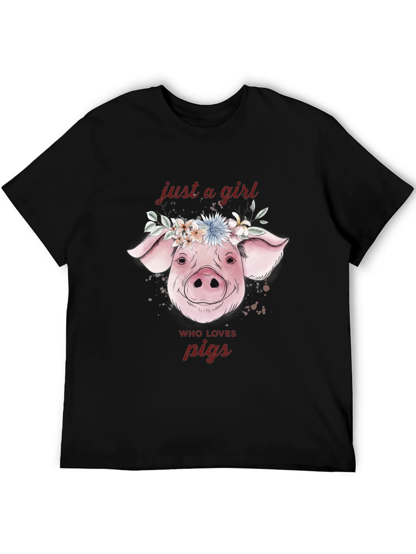 Rebbecca Just A Girl Who Loves Pigs T-Shirt