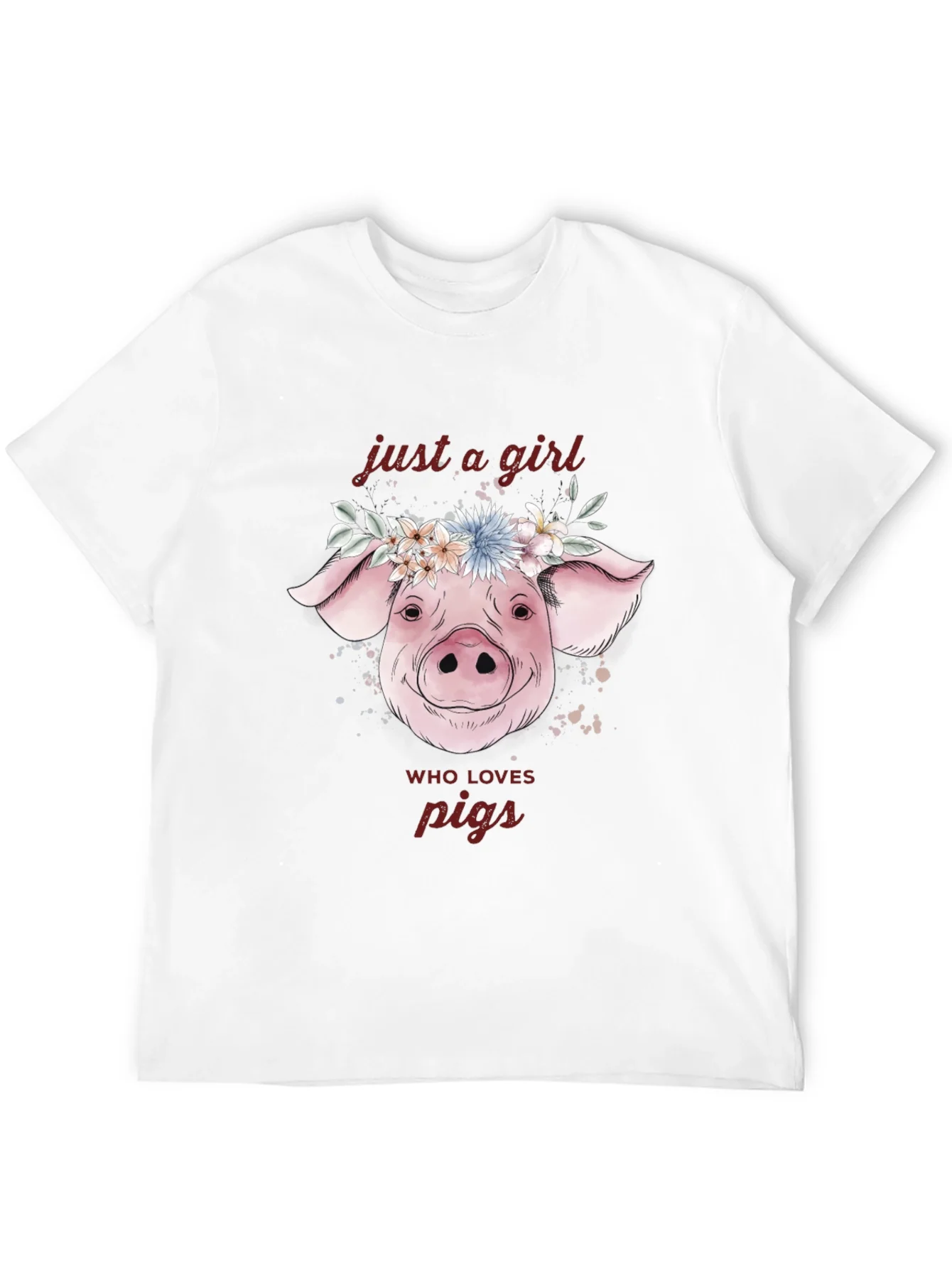 Rebbecca Just A Girl Who Loves Pigs T-Shirt