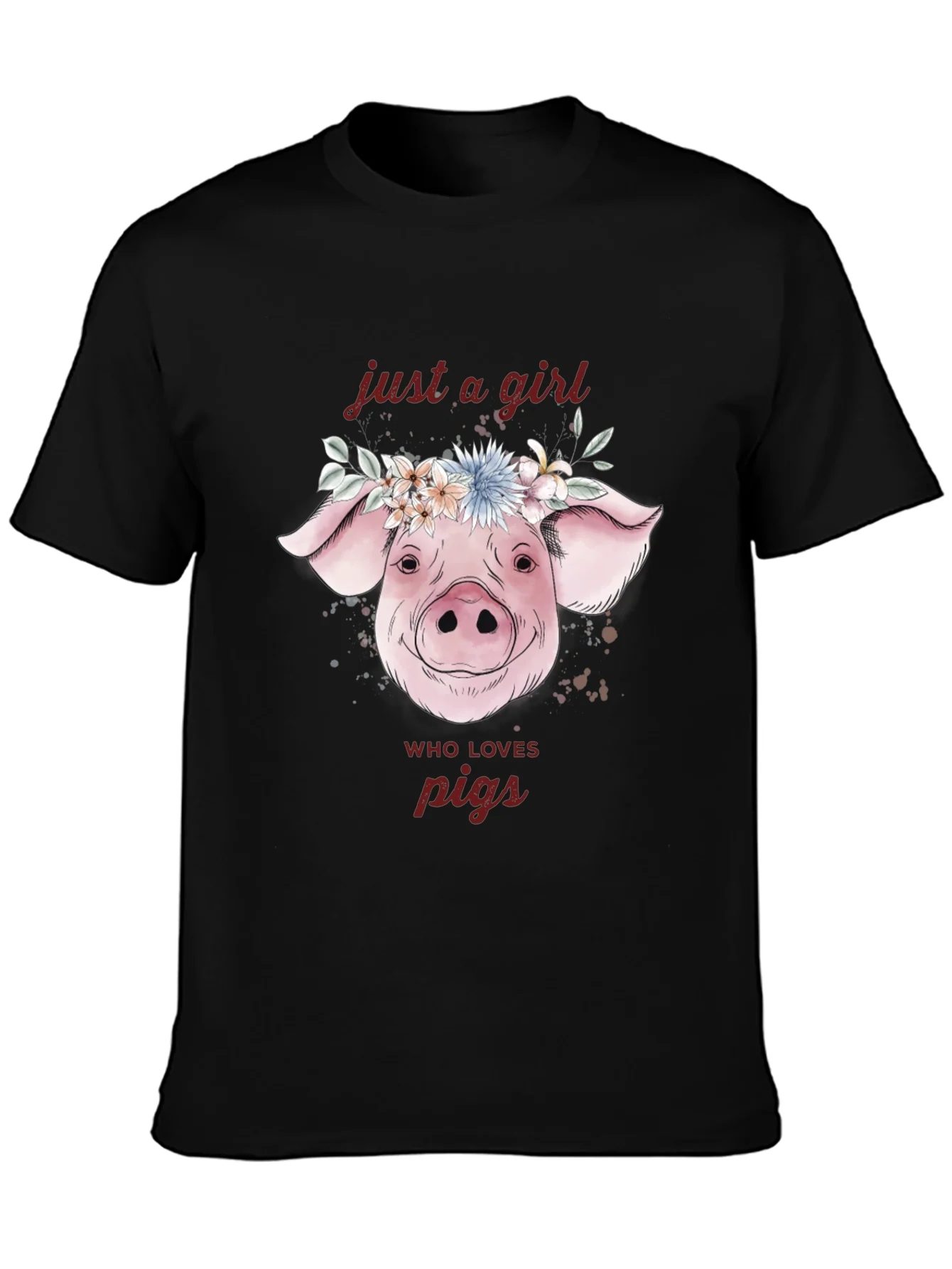 Rebbecca Just A Girl Who Loves Pigs T-Shirt