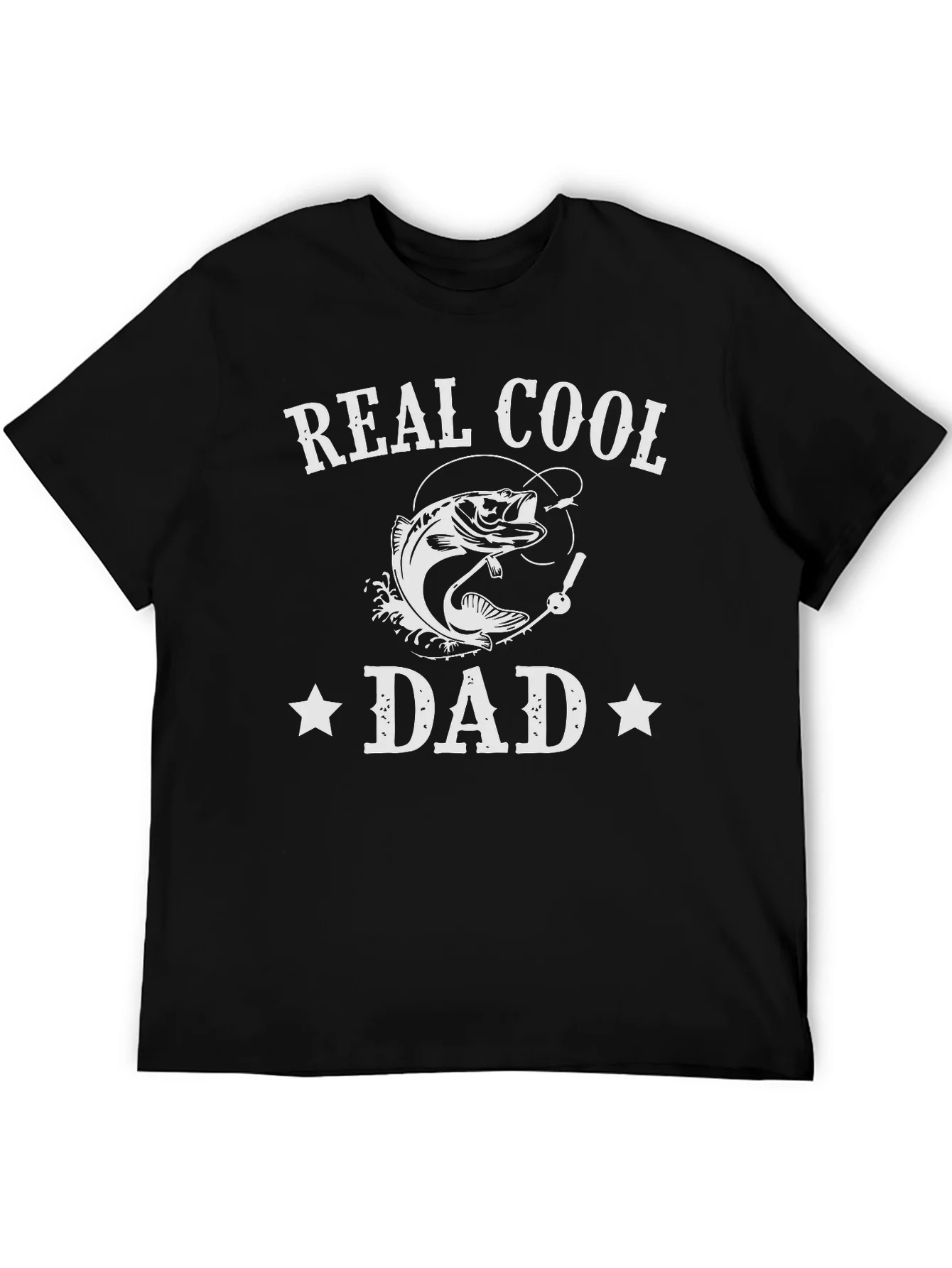 Camiseta Negra Real Cool Dad Pescador