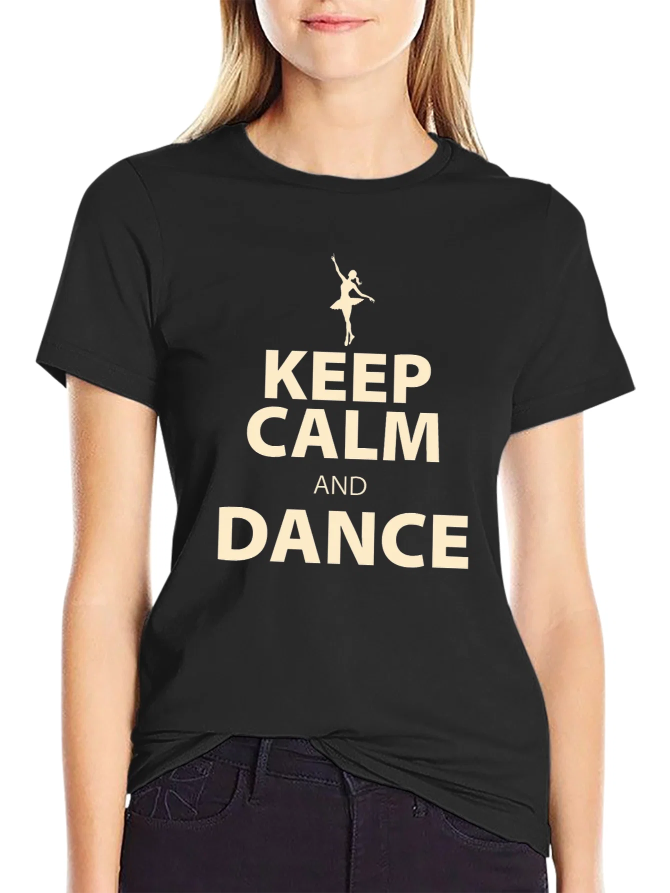 Rebbecca Keep Calm and Dance Black T-Shirt