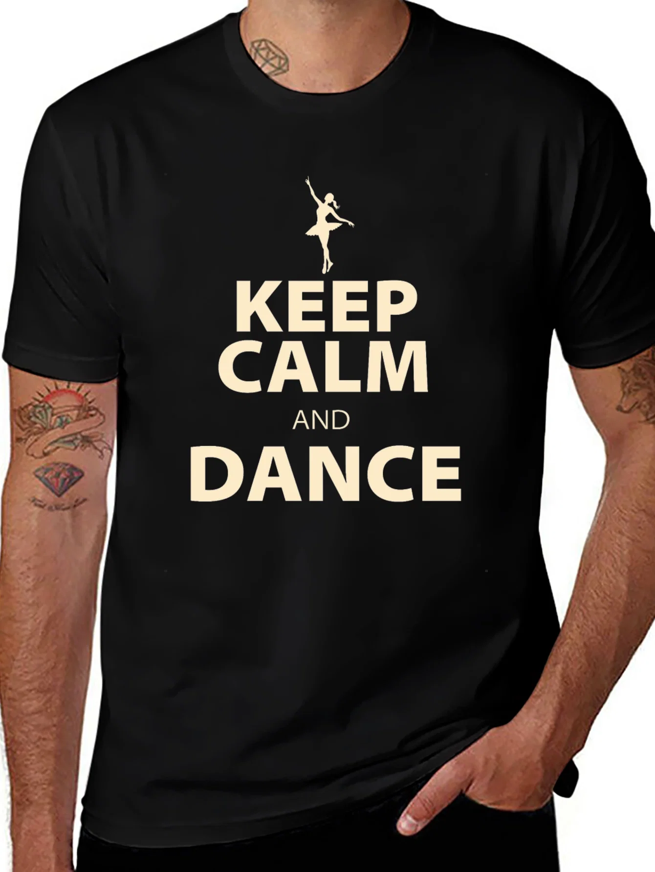 Rebbecca Keep Calm and Dance Black T-Shirt