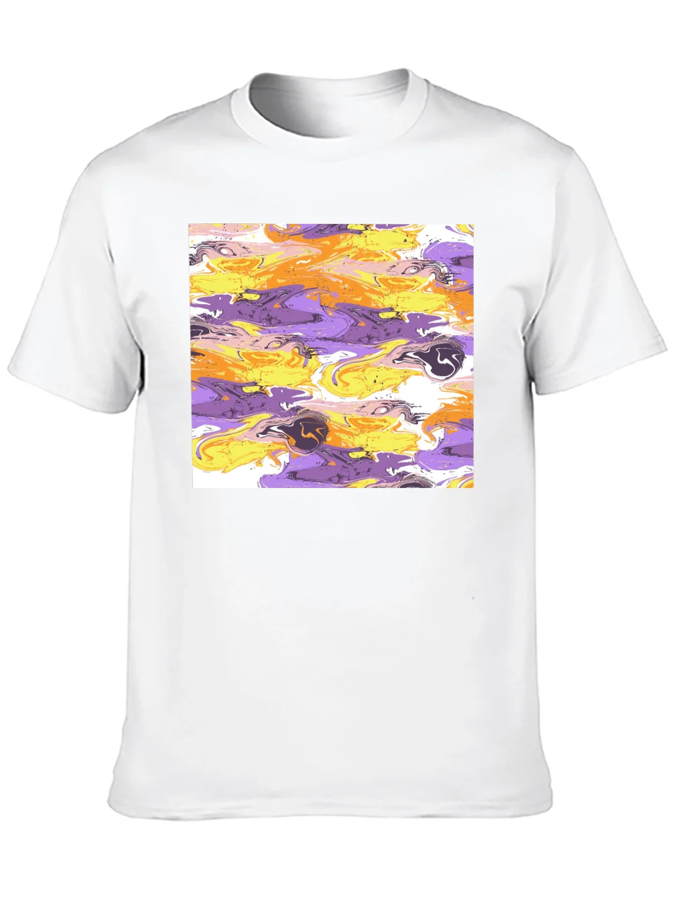 Rebbecca Abstract Swirl Graphic Black T-Shirt