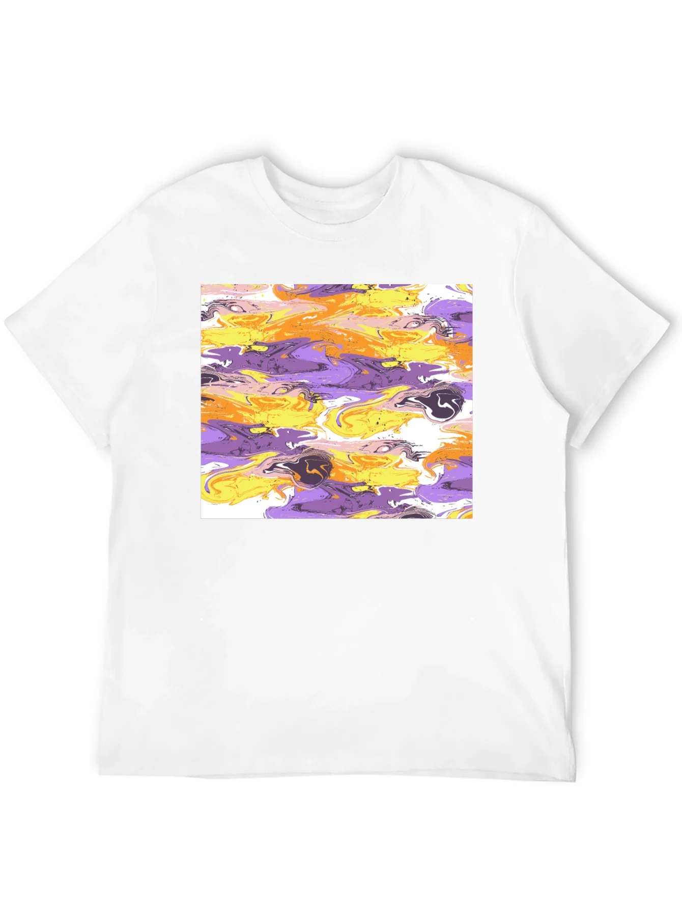 Rebbecca Abstract Swirl Graphic Black T-Shirt