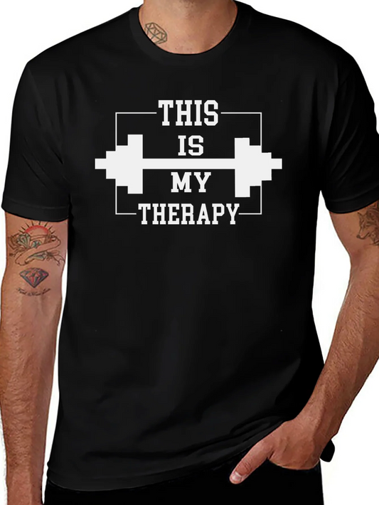 Camiseta Negra de Entrenamiento: Mi Terapia