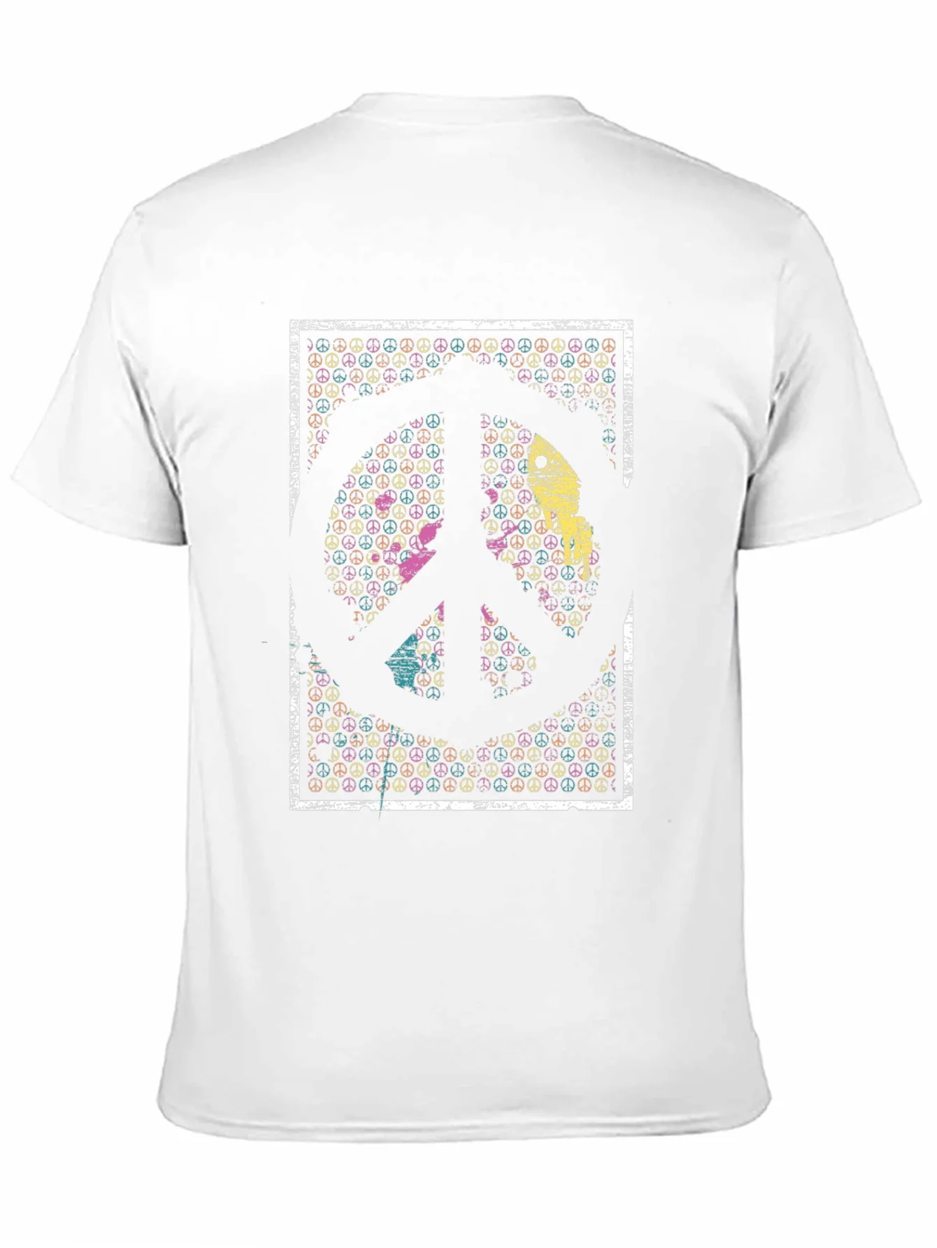 Camiseta Negra con S¨ªmbolo de la Paz Retro